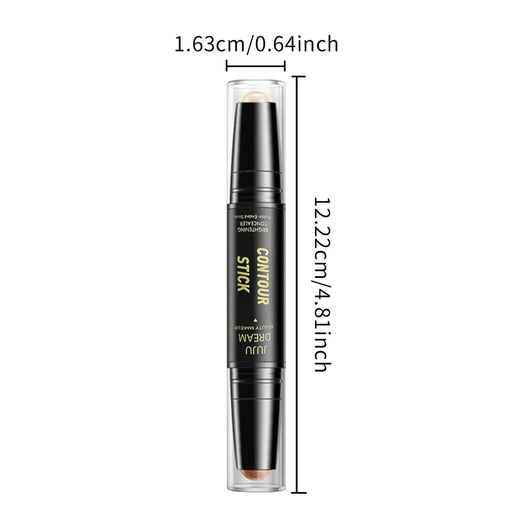 Dual-ended contour stick, facial foundation, concealer, long-lasting dark circles, correcting contour concealer, makeup
