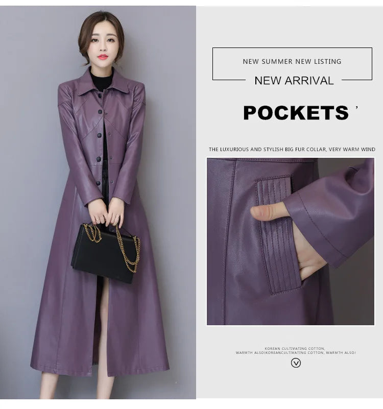 New Women Sheepskin Coat Autumn Winter 2026 Fashion Keep Warm Long Jacket Thicken Sheep Leather Coat Suede Outerwear Female