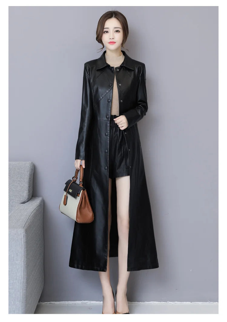 New Women Sheepskin Coat Autumn Winter 2026 Fashion Keep Warm Long Jacket Thicken Sheep Leather Coat Suede Outerwear Female