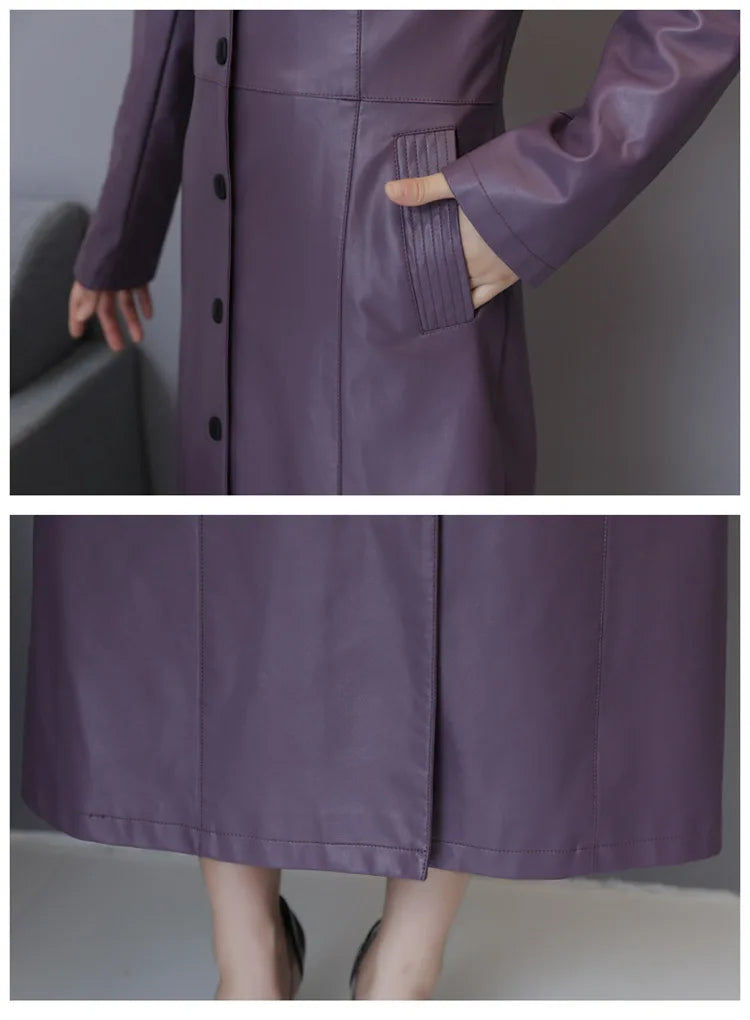 New Women Sheepskin Coat Autumn Winter 2026 Fashion Keep Warm Long Jacket Thicken Sheep Leather Coat Suede Outerwear Female