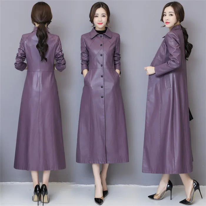 New Women Sheepskin Coat Autumn Winter 2026 Fashion Keep Warm Long Jacket Thicken Sheep Leather Coat Suede Outerwear Female