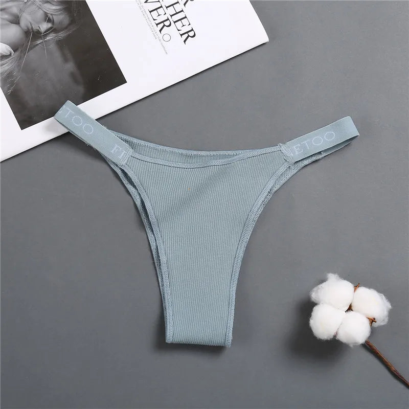 5PCS/Set Sexy Lingerie Women Cotton Panties Finetoo Letter Low Waist Female Briefs Underwear Comfort Underpants Women Intimates