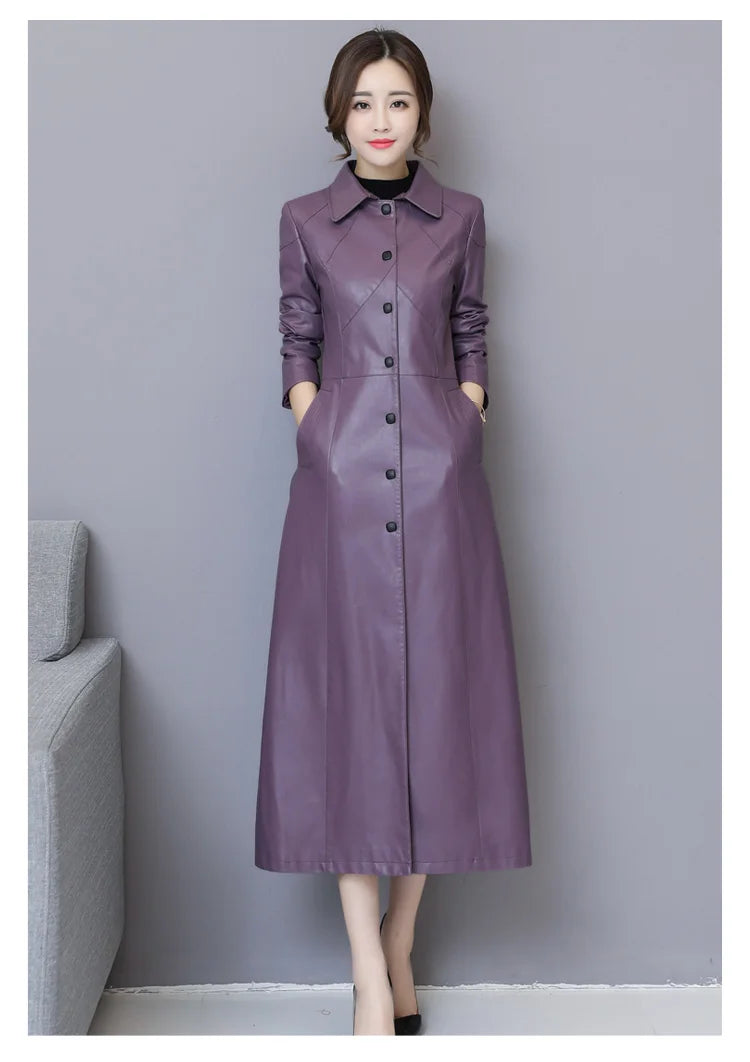 New Women Sheepskin Coat Autumn Winter 2026 Fashion Keep Warm Long Jacket Thicken Sheep Leather Coat Suede Outerwear Female