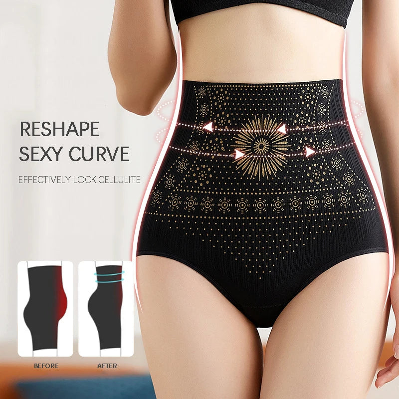 Flarixa Seamless High Waist Postpartum Panties Women's Abdomen Hip Lift Briefs Body Shaping Pants Plus Size Breathable Underwear
