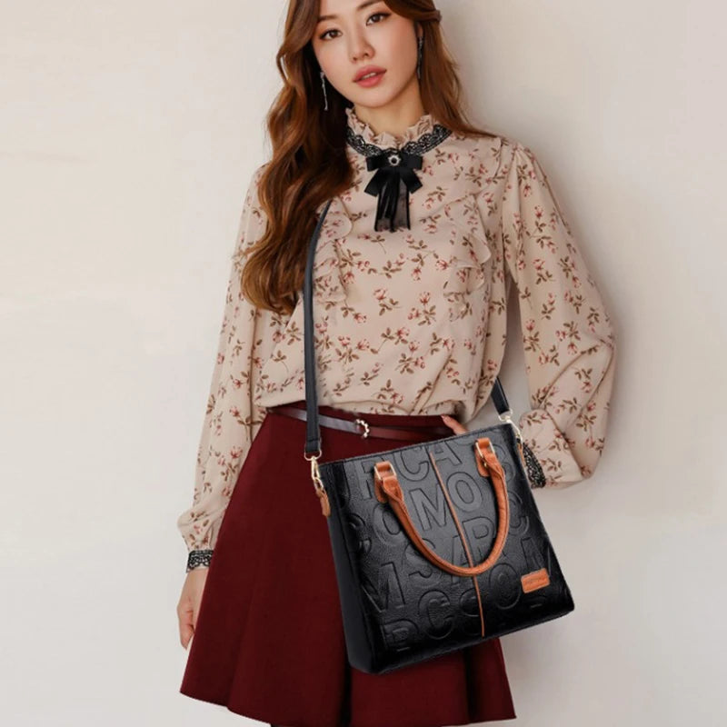 PU Leather Casual Crossbody Bags for Women Ladies Luxury Designer Tote Handbag Female Large Capacity Travel Shoulder Bag Sac
