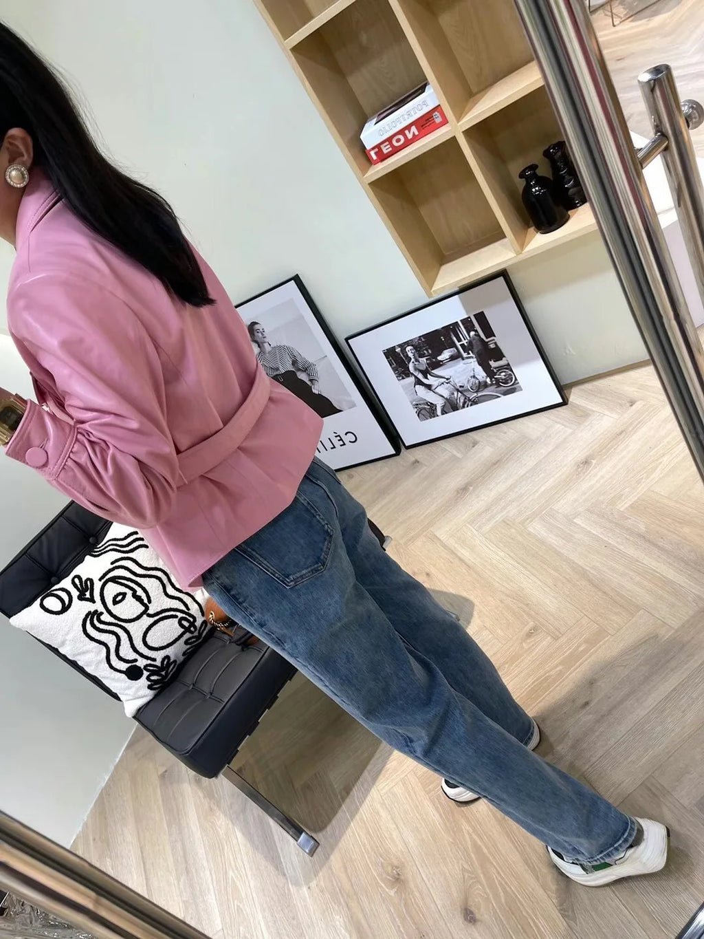 Ropa De Mujer White Jackets For Women Female Blazer Coat Ladies Fashion Loose Style Big Pocket Slim Waist Pink Khaki Short Veste