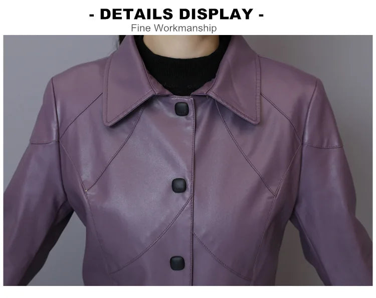 New Women Sheepskin Coat Autumn Winter 2026 Fashion Keep Warm Long Jacket Thicken Sheep Leather Coat Suede Outerwear Female