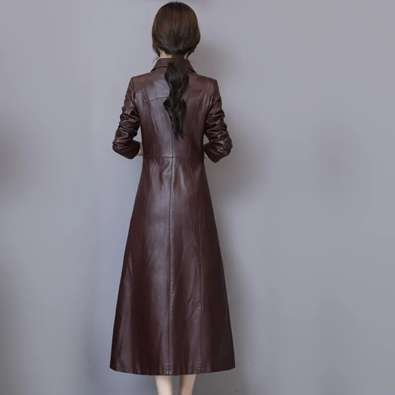 New Women Sheepskin Coat Autumn Winter 2026 Fashion Keep Warm Long Jacket Thicken Sheep Leather Coat Suede Outerwear Female