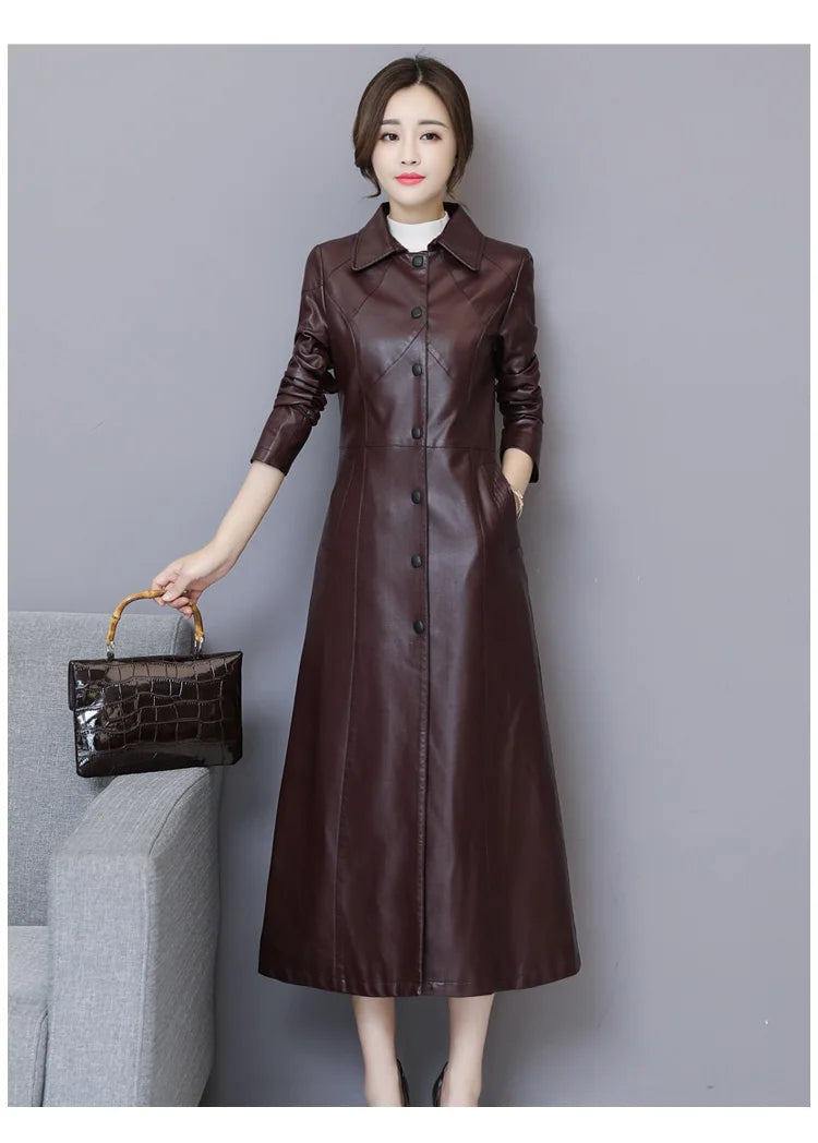 New Women Sheepskin Coat Autumn Winter 2026 Fashion Keep Warm Long Jacket Thicken Sheep Leather Coat Suede Outerwear Female