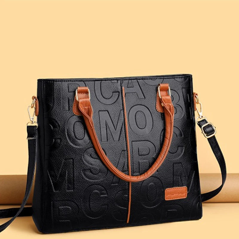 PU Leather Casual Crossbody Bags for Women Ladies Luxury Designer Tote Handbag Female Large Capacity Travel Shoulder Bag Sac