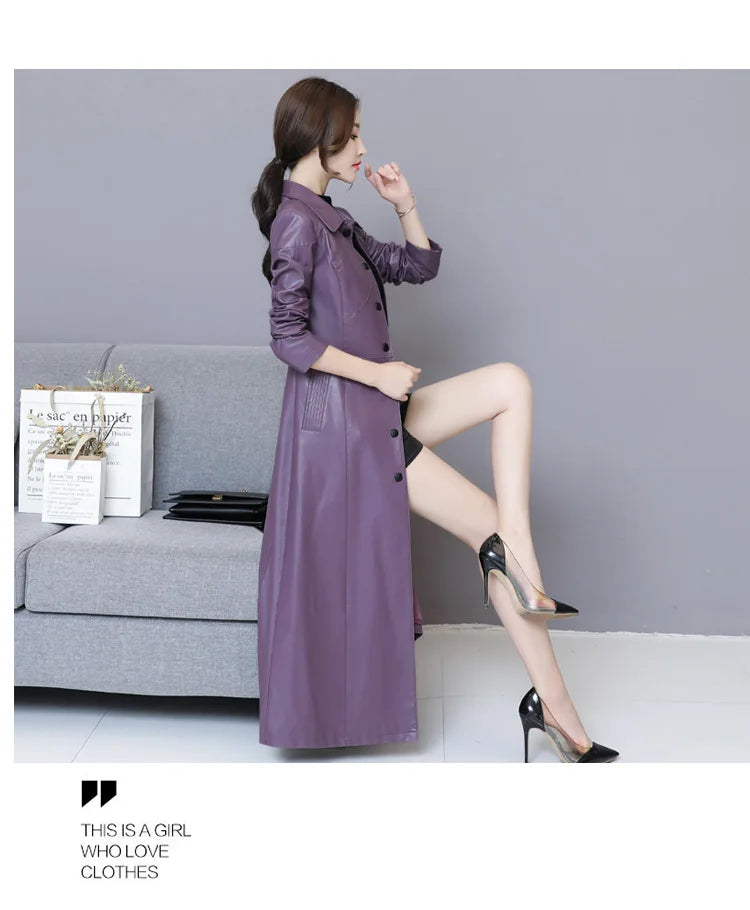 New Women Sheepskin Coat Autumn Winter 2026 Fashion Keep Warm Long Jacket Thicken Sheep Leather Coat Suede Outerwear Female