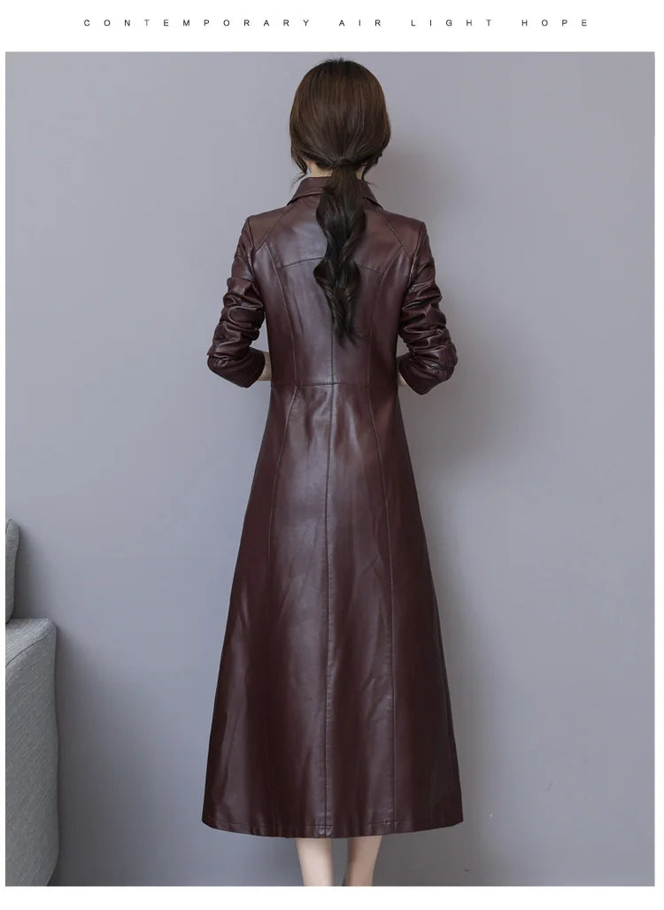 New Women Sheepskin Coat Autumn Winter 2026 Fashion Keep Warm Long Jacket Thicken Sheep Leather Coat Suede Outerwear Female
