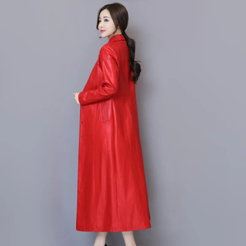 New Women Sheepskin Coat Autumn Winter 2026 Fashion Keep Warm Long Jacket Thicken Sheep Leather Coat Suede Outerwear Female