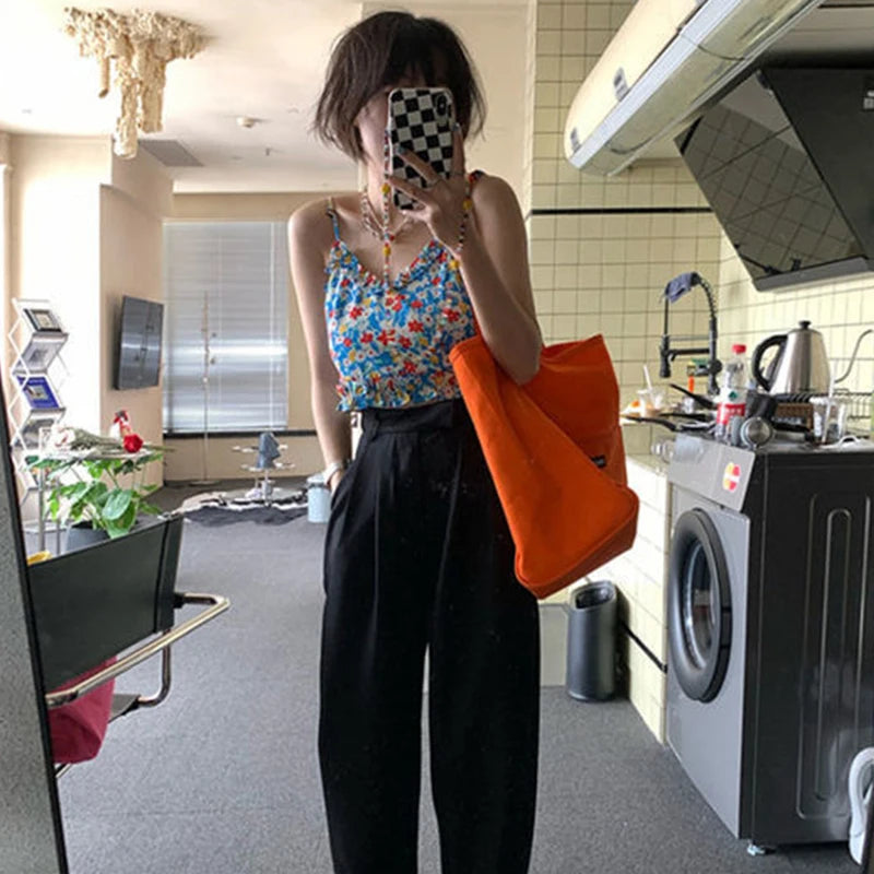 Canvas Bag High Quality Reusable Shopping Shoulder Bag Women Simple Casual Daily Use Handbag Totes Female Portable Folding Purse