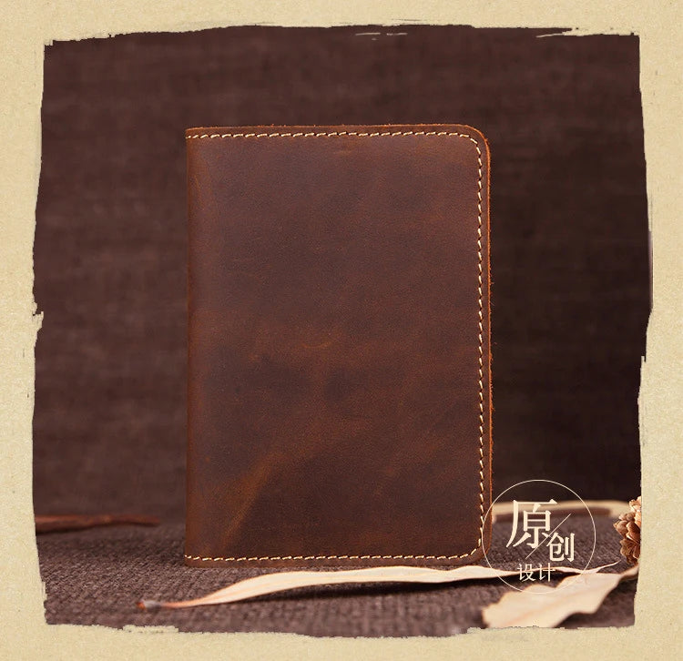 Unisex Genuine Leather Passport wallet Women Vintage Cow Leather Passport cover Wallet Men Credit Card Holder Travel Wallet