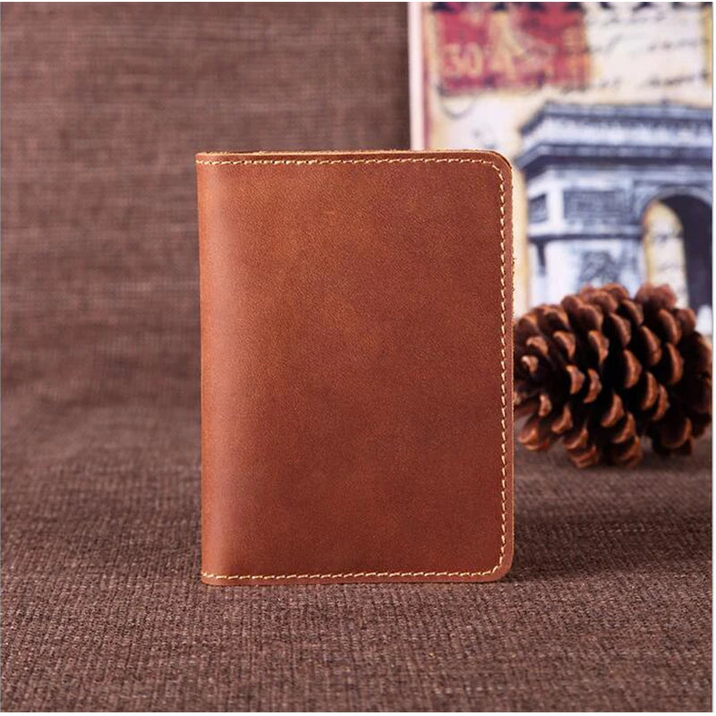 Unisex Genuine Leather Passport wallet Women Vintage Cow Leather Passport cover Wallet Men Credit Card Holder Travel Wallet