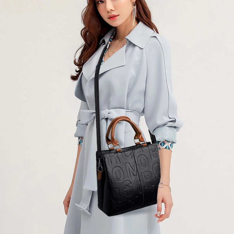 PU Leather Casual Crossbody Bags for Women Ladies Luxury Designer Tote Handbag Female Large Capacity Travel Shoulder Bag Sac
