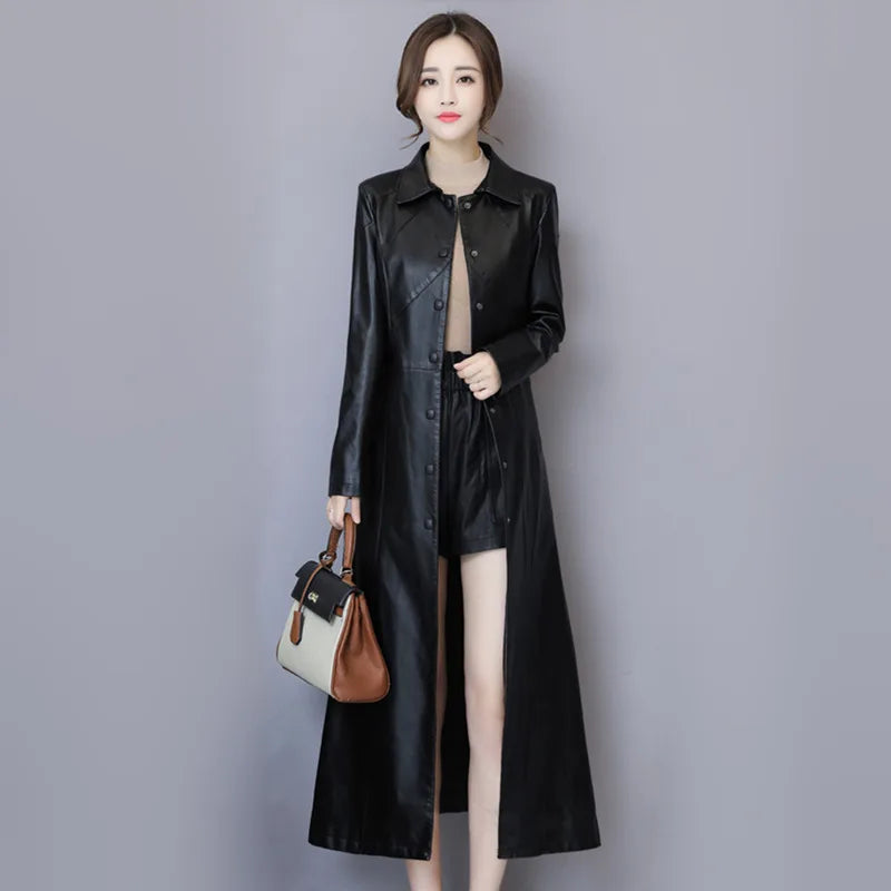 New Women Sheepskin Coat Autumn Winter 2026 Fashion Keep Warm Long Jacket Thicken Sheep Leather Coat Suede Outerwear Female