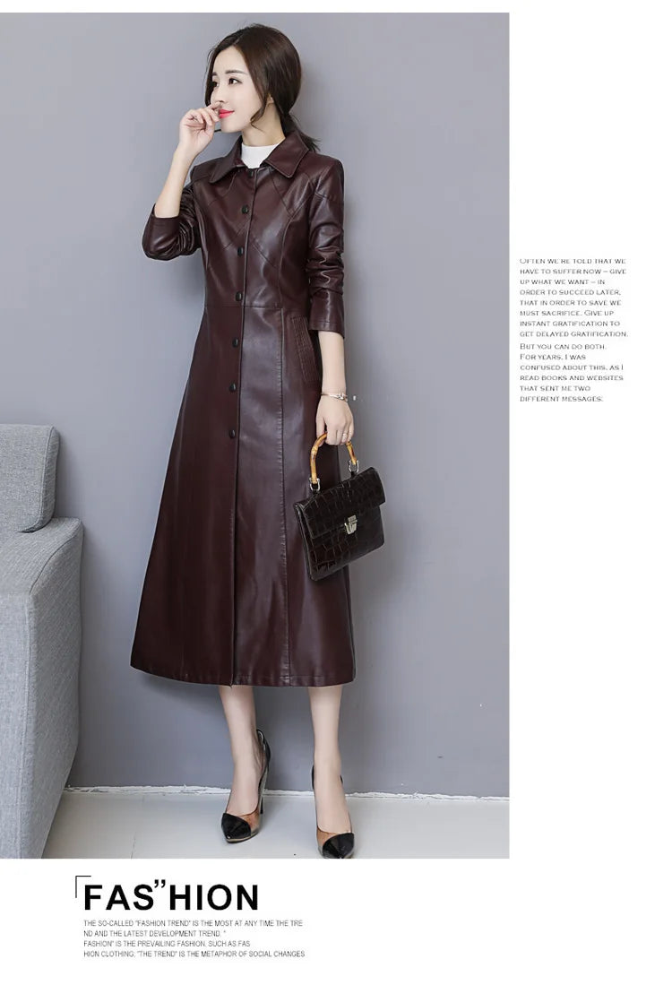 New Women Sheepskin Coat Autumn Winter 2026 Fashion Keep Warm Long Jacket Thicken Sheep Leather Coat Suede Outerwear Female