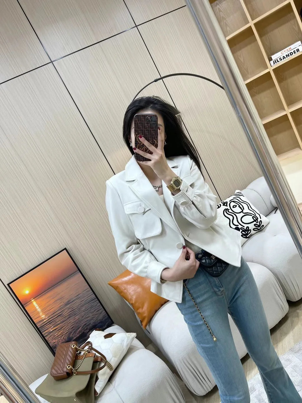 Ropa De Mujer White Jackets For Women Female Blazer Coat Ladies Fashion Loose Style Big Pocket Slim Waist Pink Khaki Short Veste