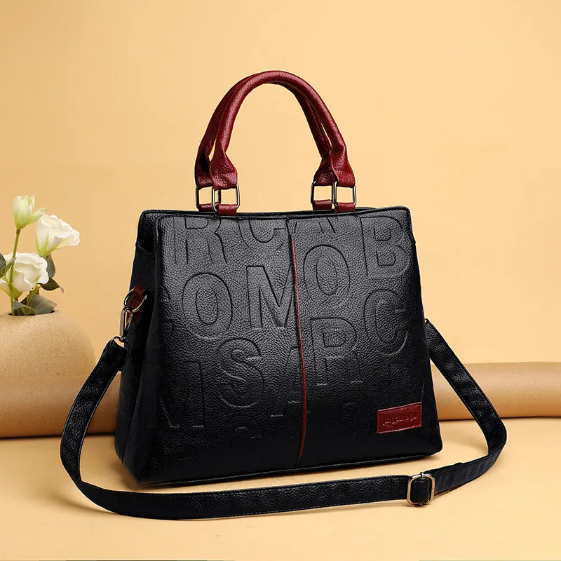 PU Leather Casual Crossbody Bags for Women Ladies Luxury Designer Tote Handbag Female Large Capacity Travel Shoulder Bag Sac
