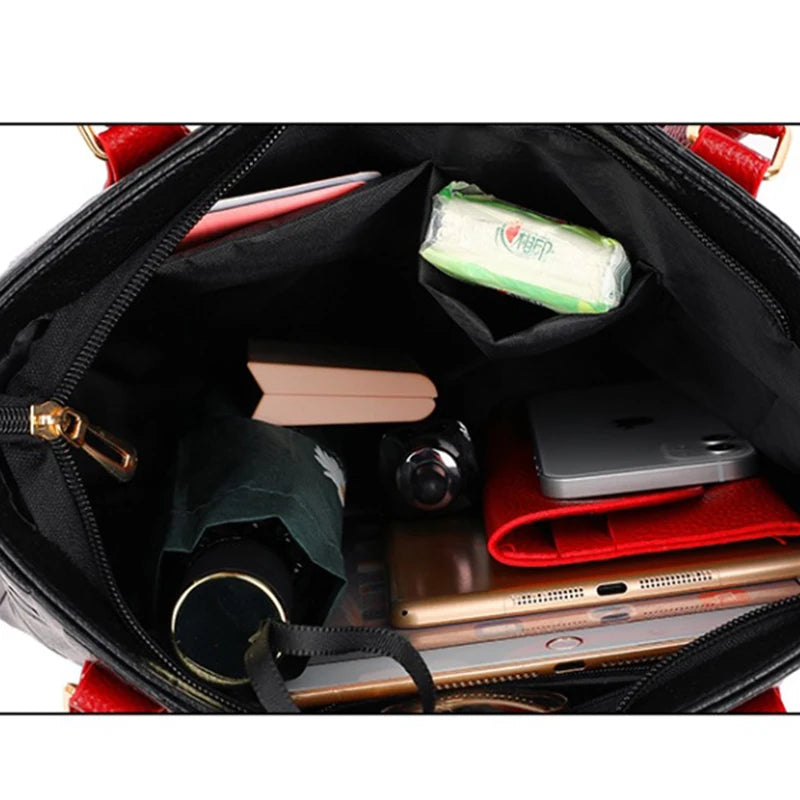 PU Leather Casual Crossbody Bags for Women Ladies Luxury Designer Tote Handbag Female Large Capacity Travel Shoulder Bag Sac