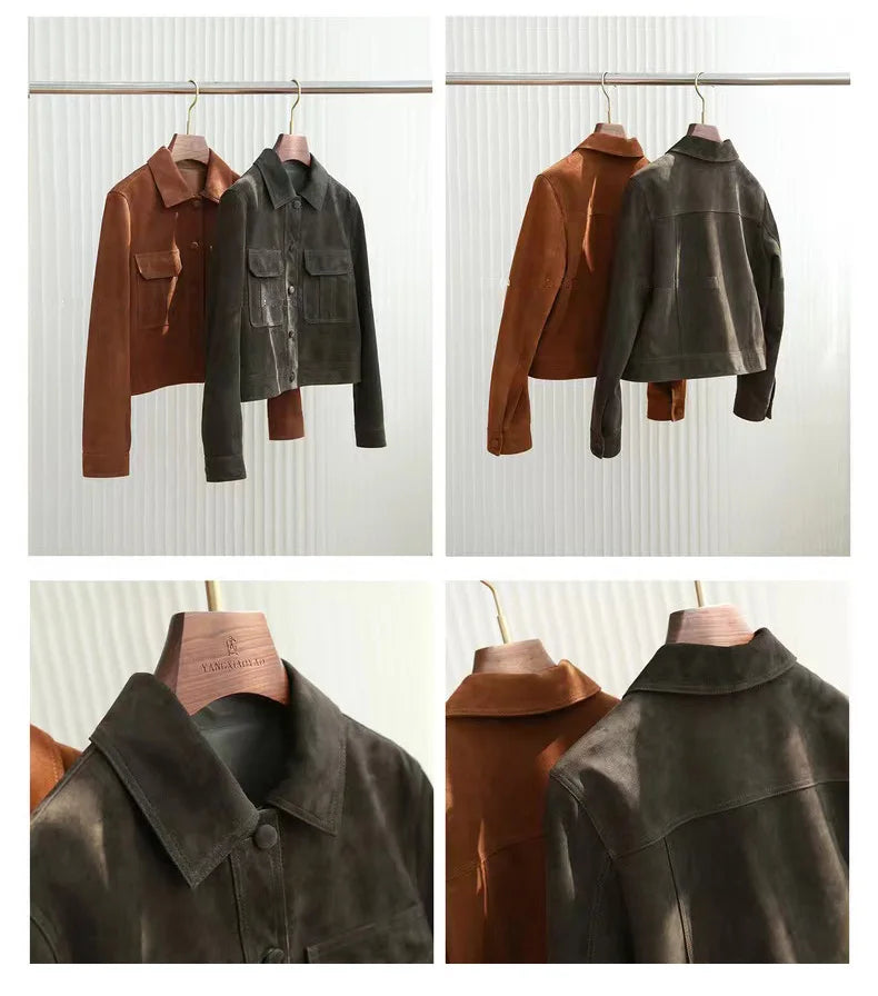 Classic Quality Leather Jacket For Women 2025 Winter Cashmere Suede Leather Coat Female Slimming Versatile Jaqueta Streetwear