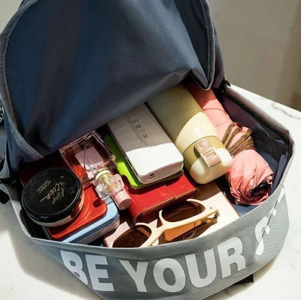Fashion Trend Backpack for Men and Women Junior High School High School Student Bag Large Capacity Korean Version of Th