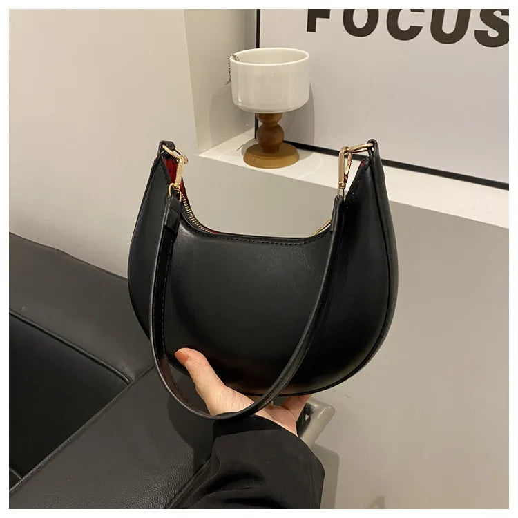 New Fashionable High-end Moon-shaped Baseball Bag Showing Luxury Women's Single Shoulder Bag Elegant lady Handbags bolso mujer