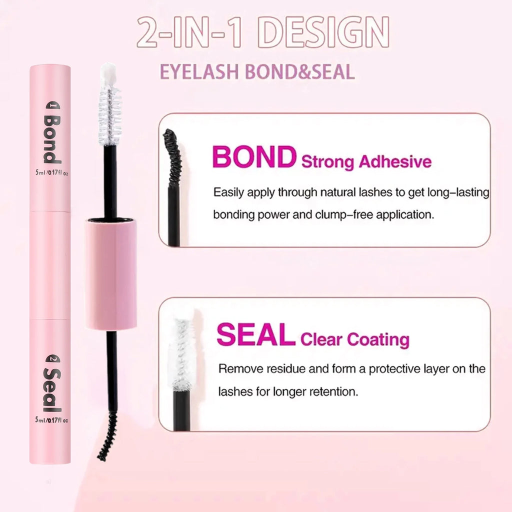 Lash Glue And Seal 10ml Individual Lashes Glue And Seal Super Strong Hold Lash Extension And Lash Glue Remover 5ml Tweezers Kit