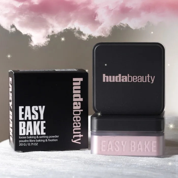 HudaBeauty Easy Bake Loose Powder Brightening Correcting Duo LongLasting Oil Control Natural Face Waterproof BrighTening Makeup