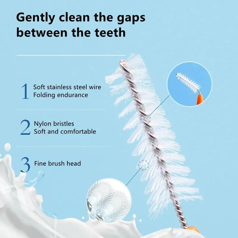 30Pcs Interdental Brushes Health Care Teeth Whitening Interdental Cleaners Orthodontic Dental Tooth Brush Oral Hygiene Tool