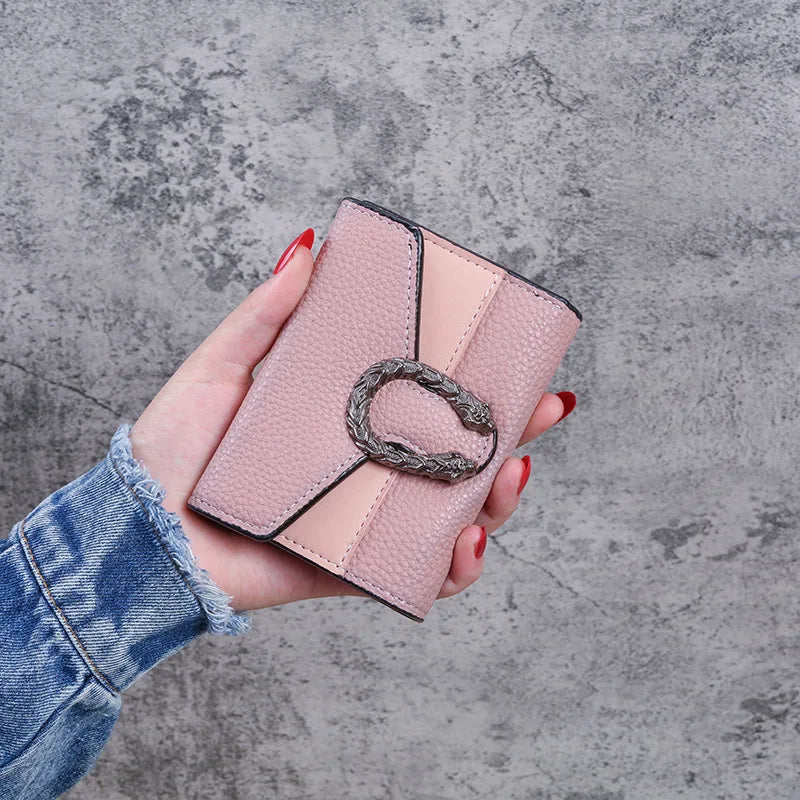 Fashionable Wallet Zipper Coin Purse Women Short Wallets Handbag Women's Clutch Bag Card Holder Pu Leather Wallet Folding Walle
