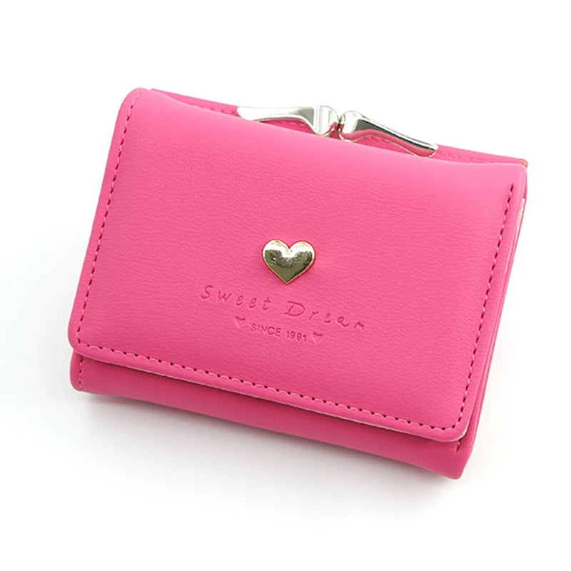 New Mini Short Women Wallets High Quality Coin Pocket Luxury Female Purses Card Holder Photo Holder Cute Wallet For Girls