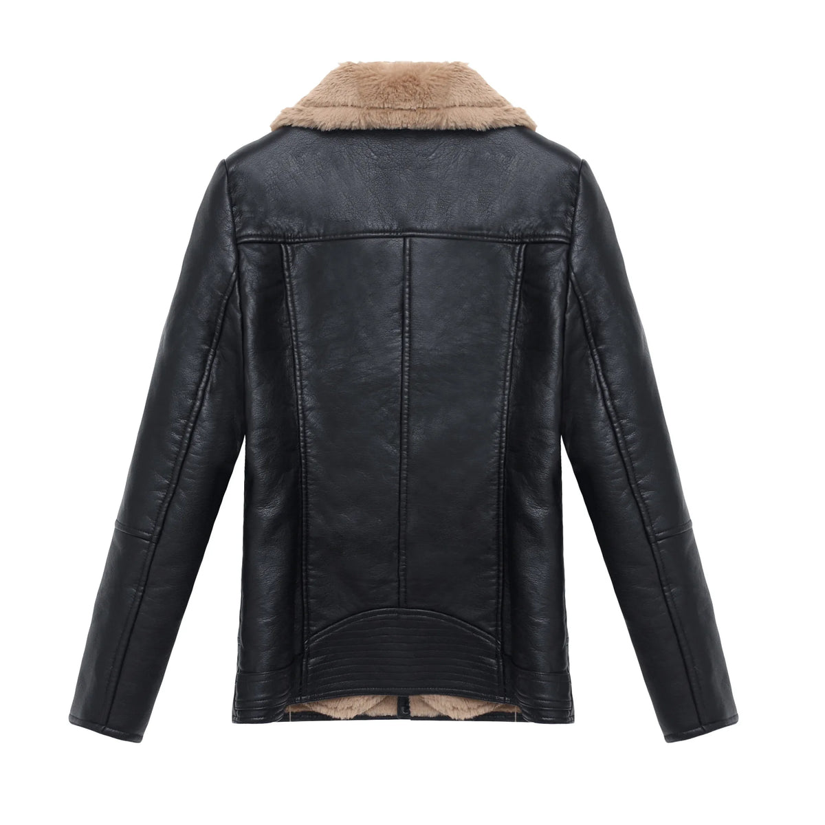 Women's Biker Style Thickened Short Leather Jacket Autumn Winter Street Fashion PU Material Versatile Outerwear Coat