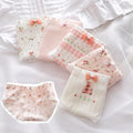 5Pcs/set Women Cotton Panties Cartoon Girls Briefs Mid Waist Underwear Shorts Soft Breathable Panty Sexy Intimates Lingerie M-XL