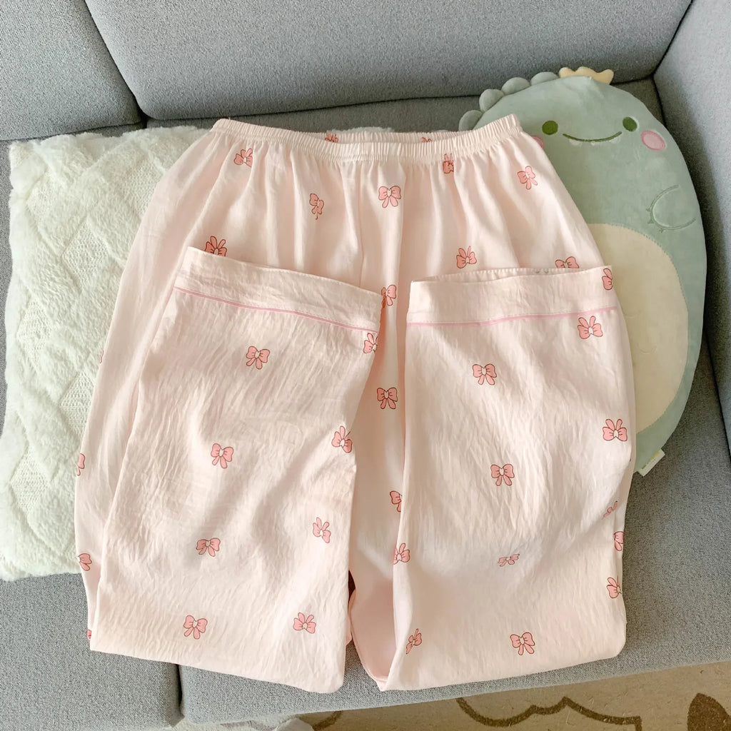 Spring/Autumn New Arrivals: Cloud-Print Cotton Long-Sleeved Pyjama Set for Women Adorable Sweetheart Style Nightwear Homewear