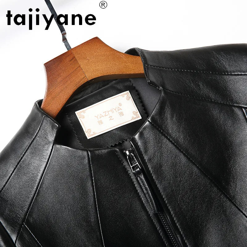 Tajiyane Real Leather Jacket Women Genuine Sheepskin Coats Spring Black Coat Womens 100% Sheep Skin Jacket Veste Femme TN1922