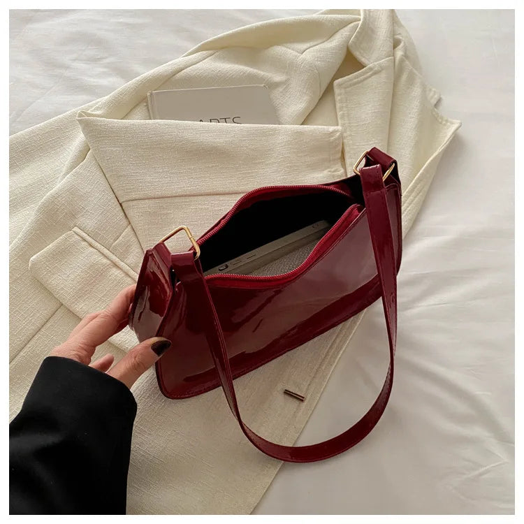 New Simple Casual Underarm Women's Bag Foreign Textured Hand Carry Small Square Bag Fashion Versatile Commuter Shoulder Bag