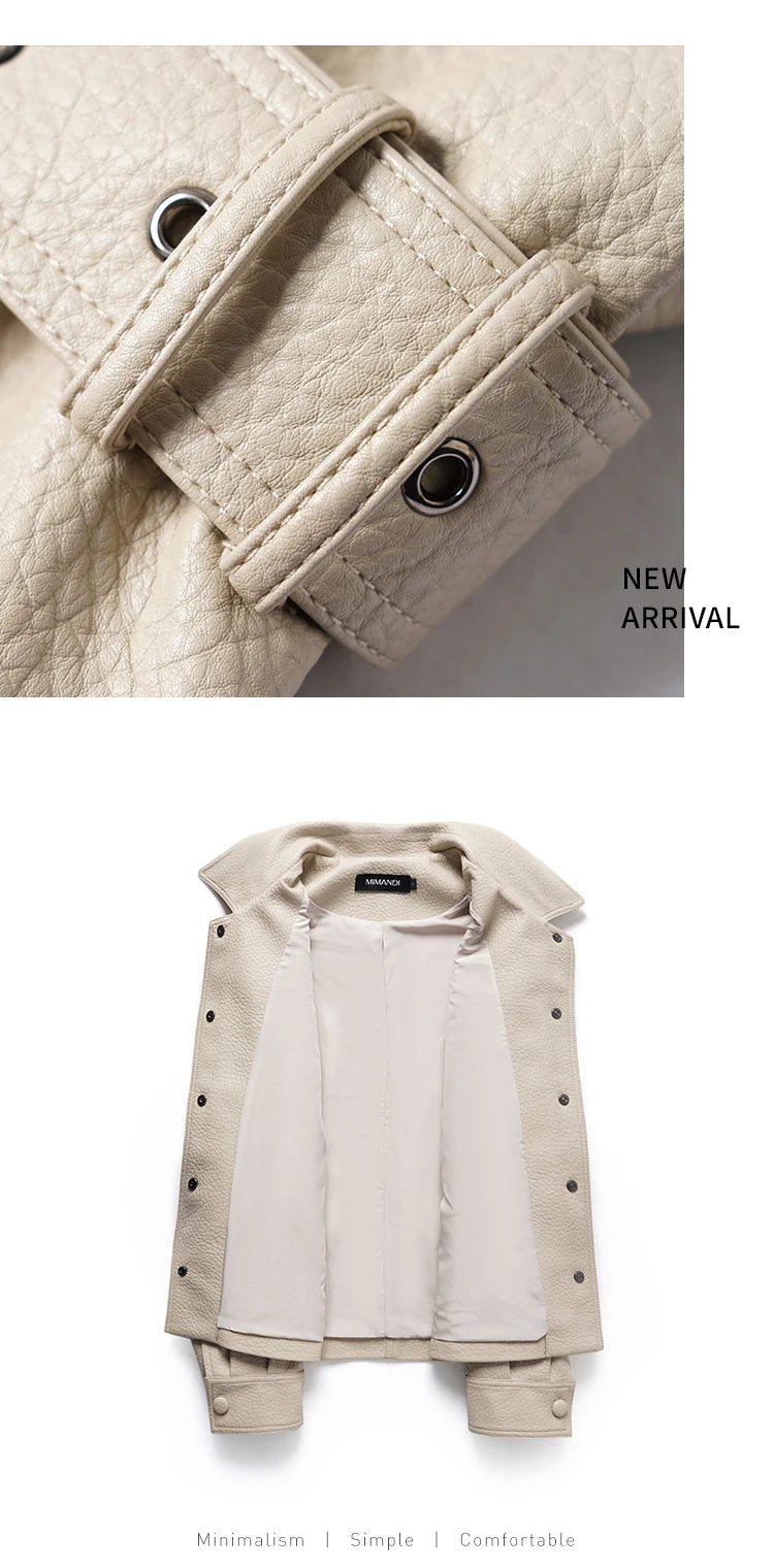 fashion genuine leather jacket woman, 2025 autumn sheepskin coat