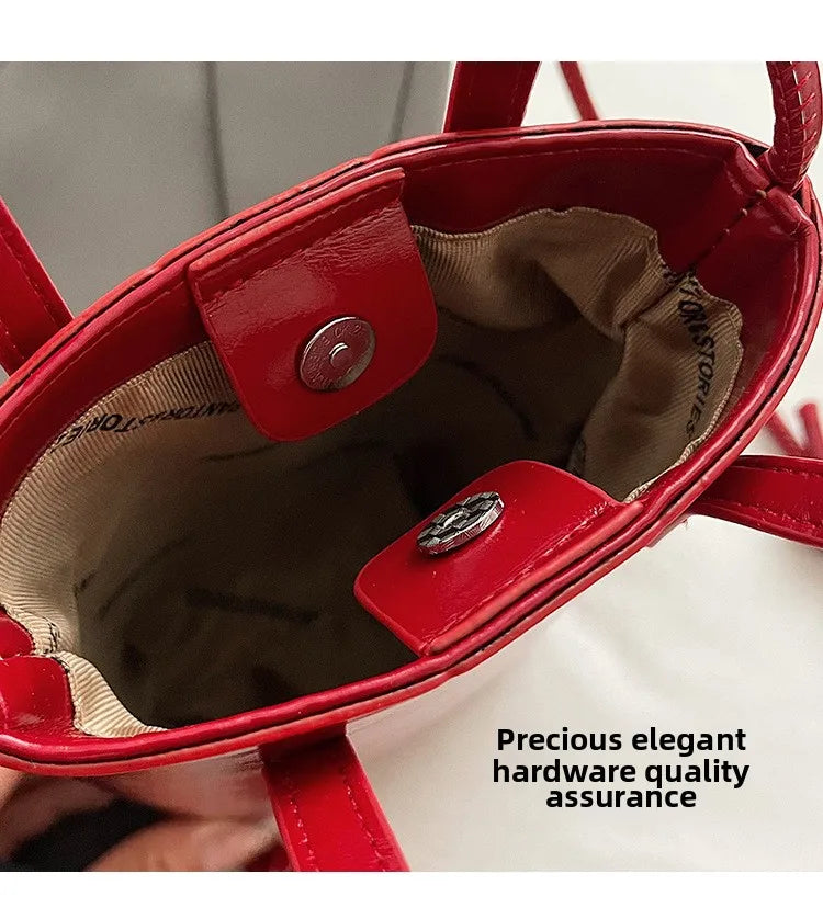 PU Leather Mini Crossbody Bag for Women 2025 New Korean Fashion Luxury Shoulder Bags Female Simple Retro Handbags and Purses
