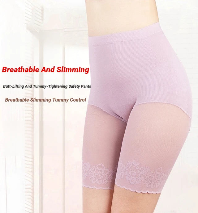 Plus Size Safety Short Pants Summer Women Seamless Underskirt Shorts Anti Rub Thigh Boyshorts Sexy Lace Boxers Pregnant High