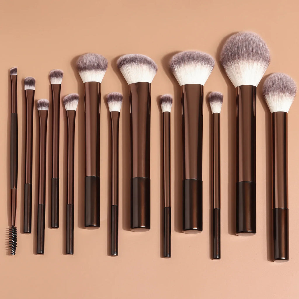 13 pcs Makeup Brush Set, Dense Bristles, Aluminum Alloy Handle, Suitable for All Skin Types