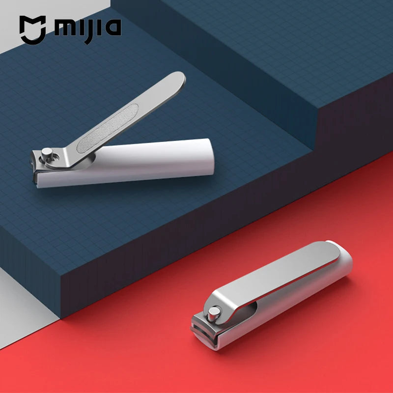 Mijia Anti-Splash Nail Clipper, Portable Durable 420 Stainless Steel Sharp Pedicure Trimmer Nails File with Storage Shell