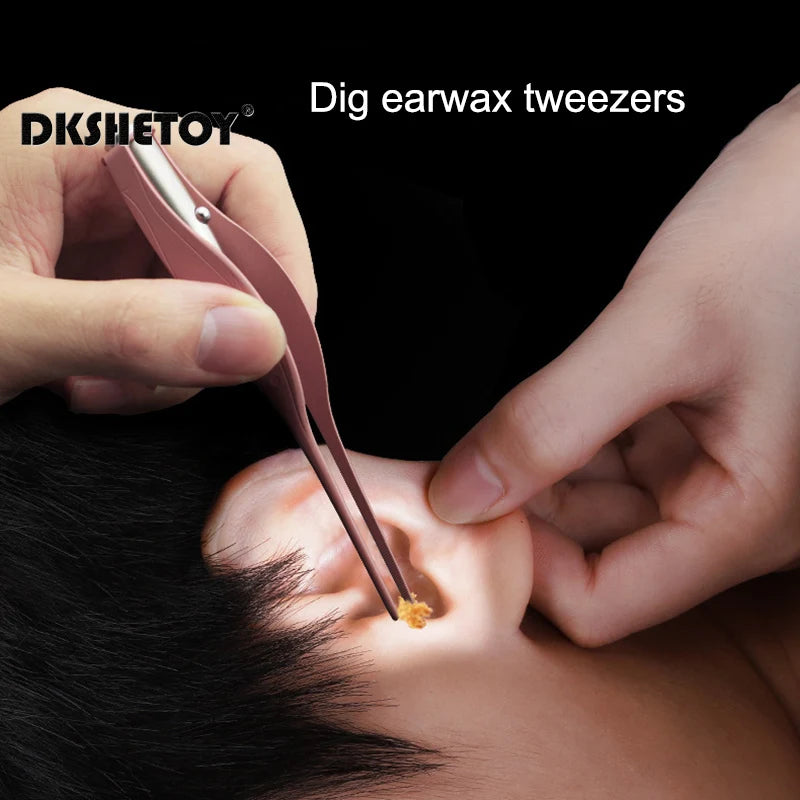 Ear wax remover with light Kids LED Light Ear Wax Removal Ear Care Wax Spoon Digger Flashlight Earpick for Children