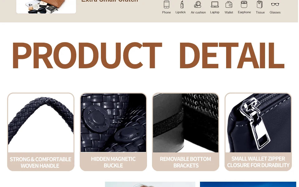 Woven Tote Bag for Women Large Woven Handbag Soft Leather Shoulder Bag Work Shopper Summer Beach Travel Tote Bag with Purse