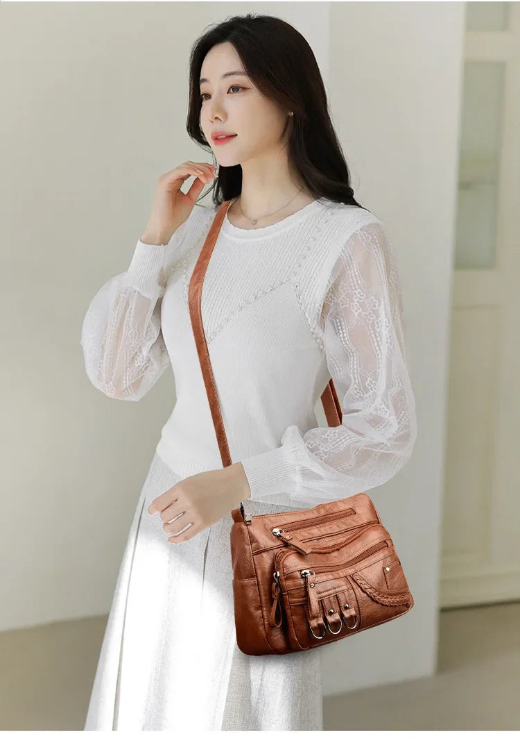 Women Crossbody Shoulder Bag New Premium Fashion Handbag For Moms Stylish Lightweight Everyday Tote With Adjustable Strap