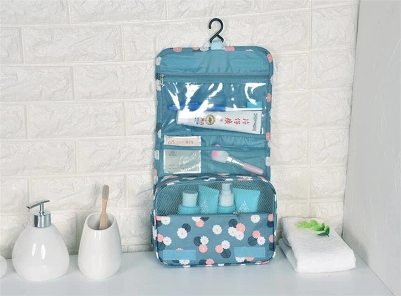 Multifunctional Travel Hook Wash Bag Cosmetics Storage Bag Waterproof Toiletries Beauty Organizer Ladies Bathroom Storage Bag