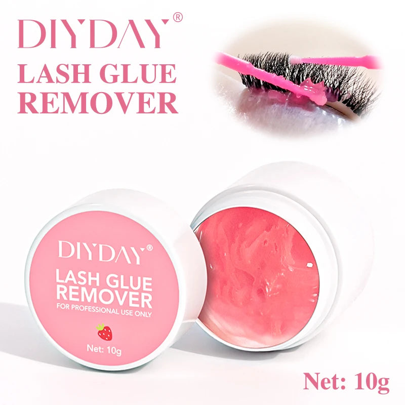 DIYDAY Eyelash Glue Remover No Irritation Ultra-Fast Cleaning Lash Cream Safe for Sensitive Eyes Easy Removal for False Lashes