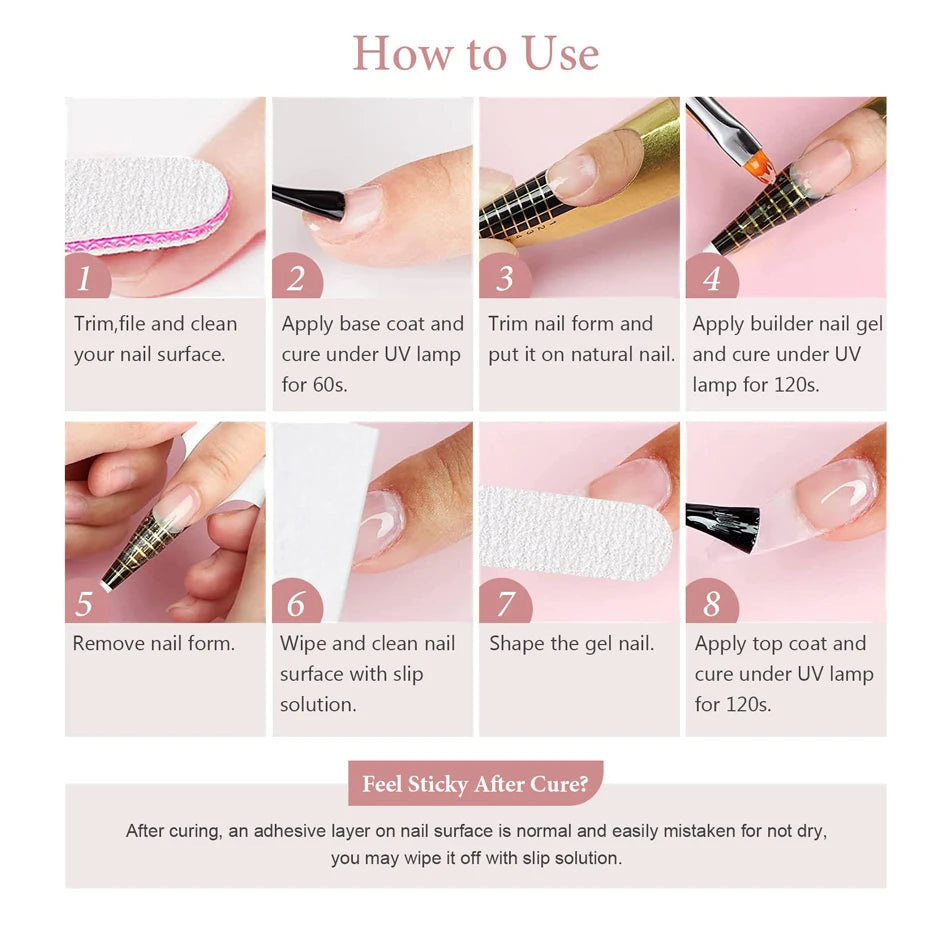 30ML Hard Gel For Nail Extension Milky White Builder Constructor Gel Self Leveling Reinforcement Nail Gels Camouflage Manicure